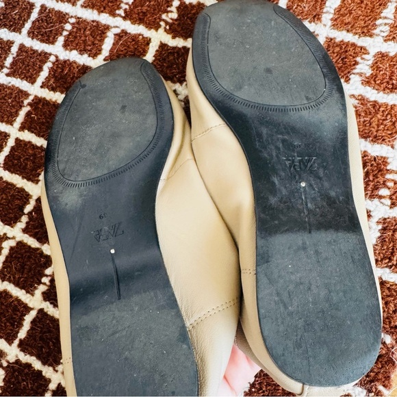 ZARA soft leather tan lace up flats - Picture 6 of 8